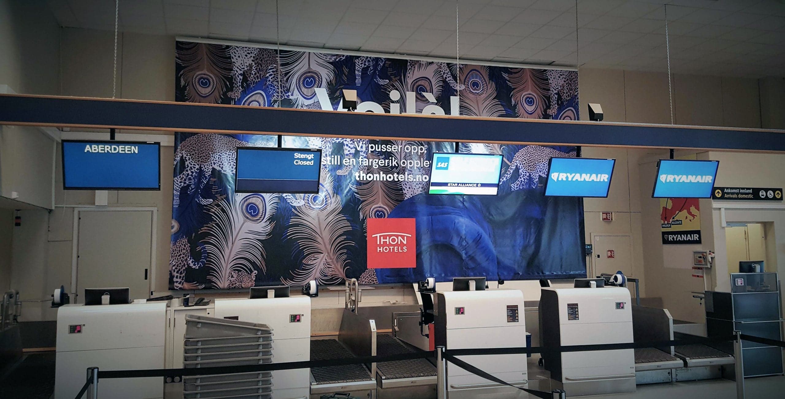 Banner — Ekspedisjonshall / innsjekk