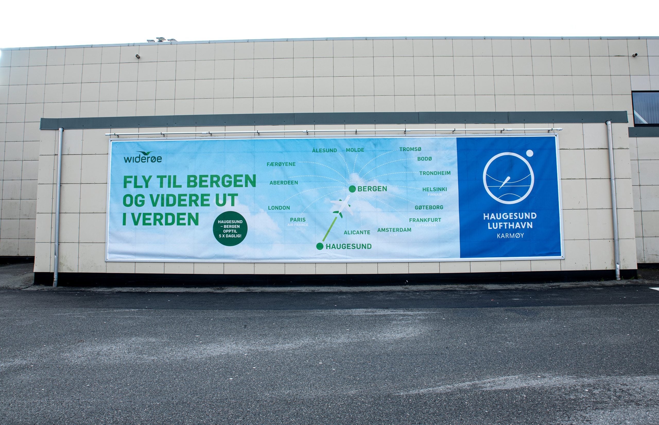 Banner — Utendørs / utkjøring / P1 / P3 — Haugesund Lufthavn Karmøy