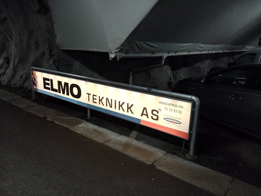Lysskilt — Innkjøring tuneller — Molde parkeringshus